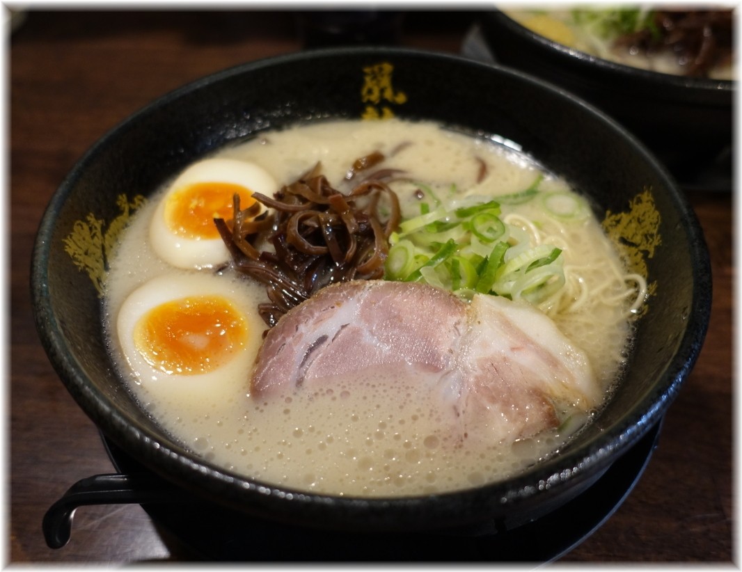 博多風龍大宮東口駅前店 半熟玉子&ねぎラーメン