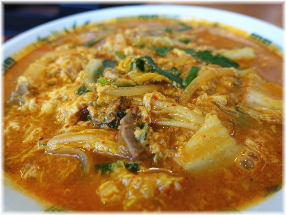 日高屋コクーンシティ店 チゲ味噌ラーメンの具