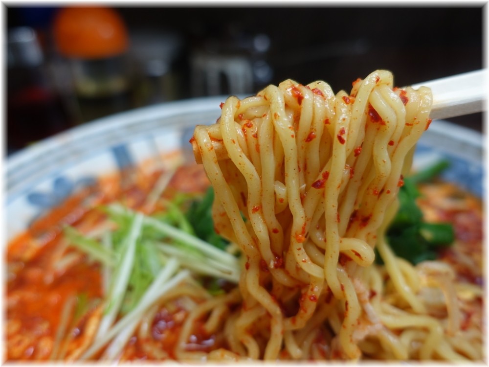 南ばん亭 南ばん麺ニラ入りの麺