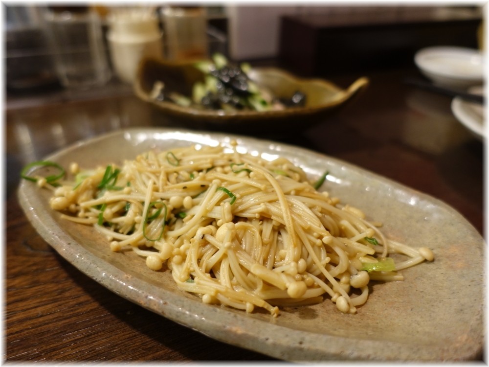 金町製麺10 エノキの醤油バター炒め
