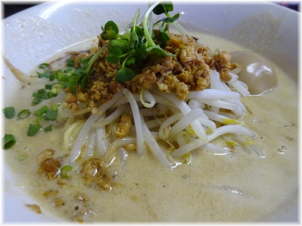 真空 極担々麺味玉付きの具