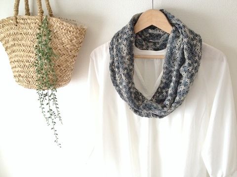 春夏スヌード ブラック系1
