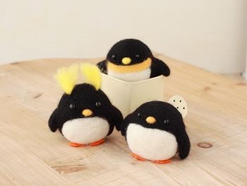 フェルト羊毛で作る動物園作品～8月『ペンギン』編
