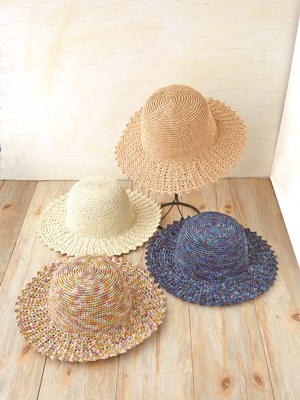 エコアンダリヤで 夏にぴったり編み図をご紹介 帽子編 ハマナカが運営する 手編みと手芸の情報サイト あむゆーず のぶろぐ