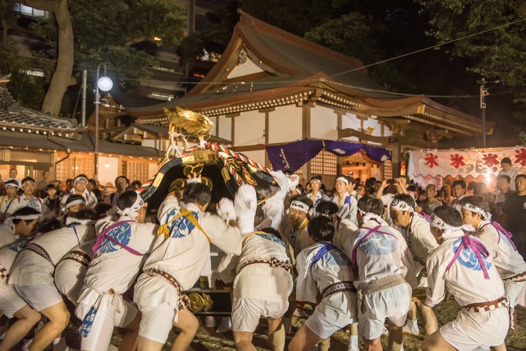 船橋市印内・八坂神社の祭礼2016-16(みこし)