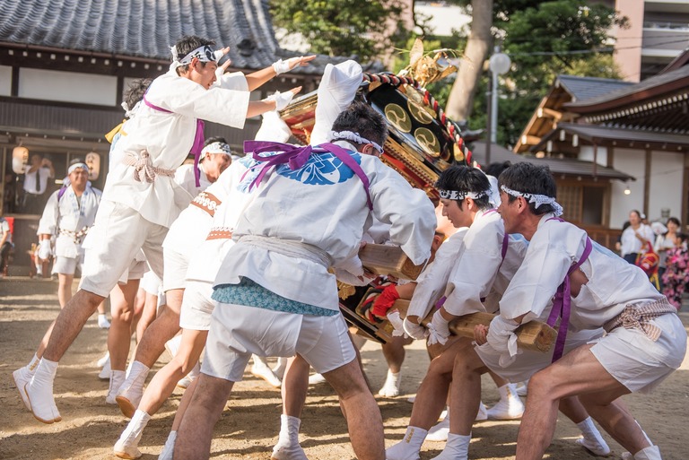 船橋市印内・八坂神社の祭礼2016-8(みこし)