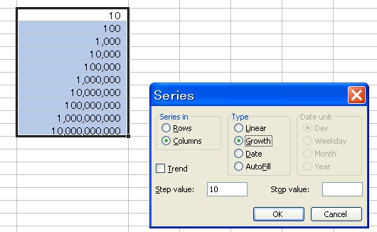 are in multiples of 10.