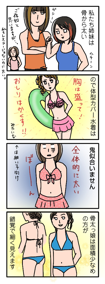 妹ちゃんがプロレスラー-水着のハナシ01