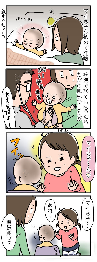 初、発熱