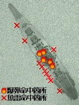 戦艦大和　命中箇所