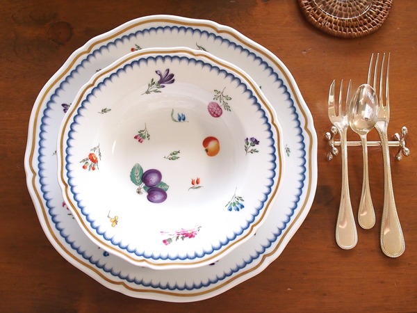 今月の食器「リチャードジノリ・イタリアンフルーツ」と「クリストフル