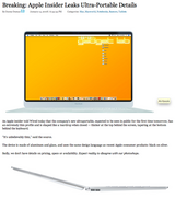 Breaking: Apple Insider Leaks Ultra-Portable Details