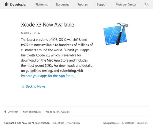 3 Now Available - News and Updates - Apple Developer (20160322)