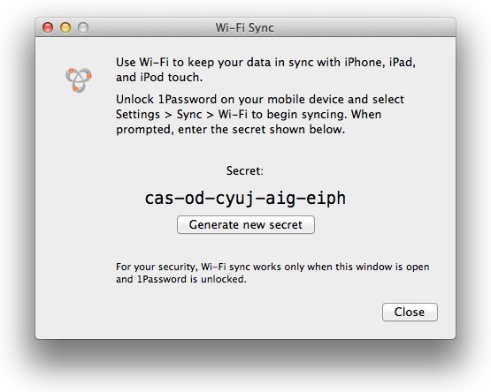 1Password for MacのSecret Code