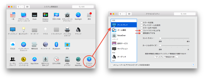 システム環境設定-Yosemite-アクセシビリティ