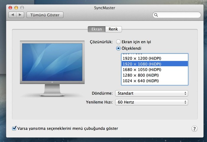 Macで4Kディスプレイを1920×1080のHiDPIモードで使ってみた人いる？