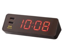 BRUNO LEDクロック with USB ブラウン BCR001-BR