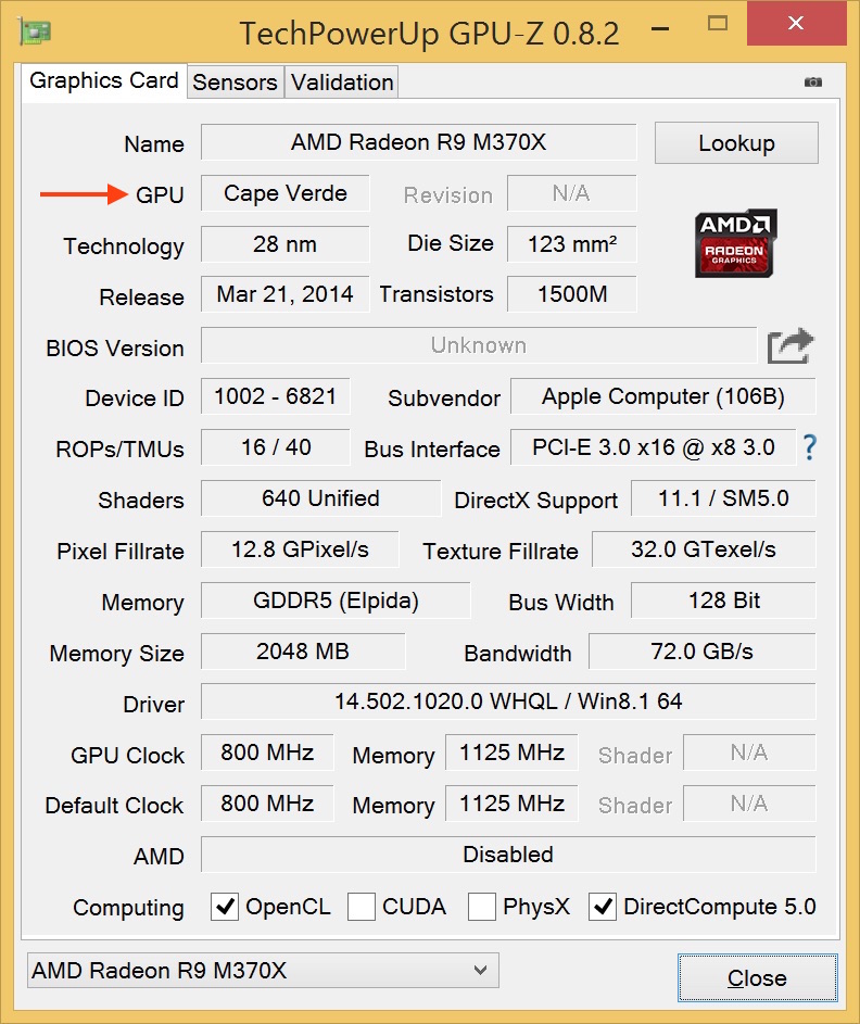 MacBook Pro 2015 AMD Radeon R9 M370X
