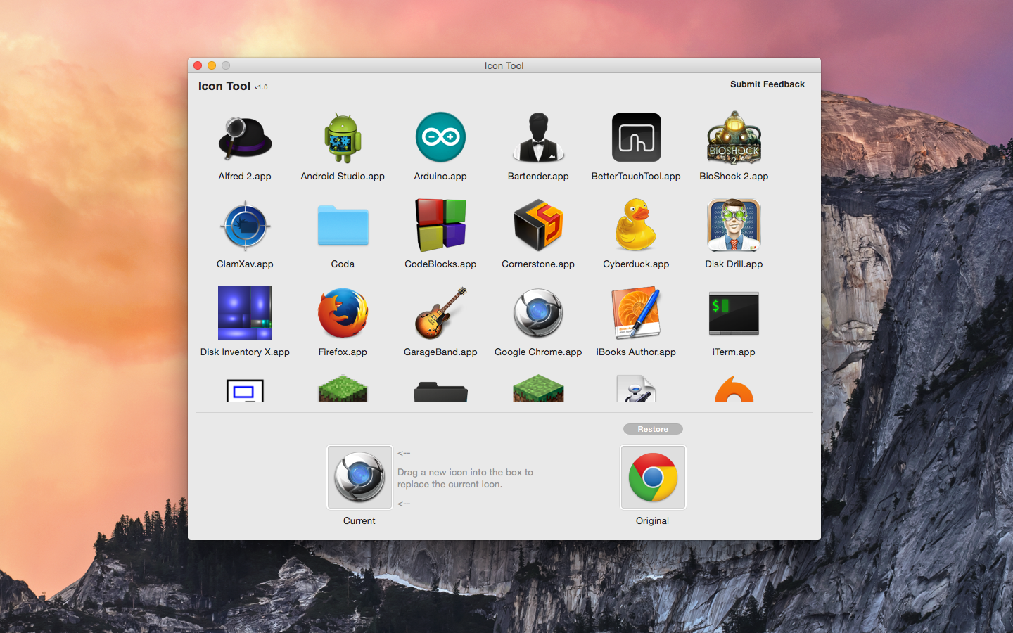 Macのアプリアイコンを変更するためのアプリ Icon Tool がリリース pl Ch