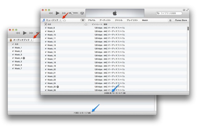 iTunes-Macth-メディア種類