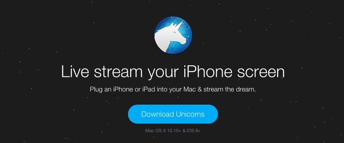 MacからiPhoneやiPadの画面を簡単にライブストリーミング配信できるWebサービス＆アプリ「Unicorns」が公開。