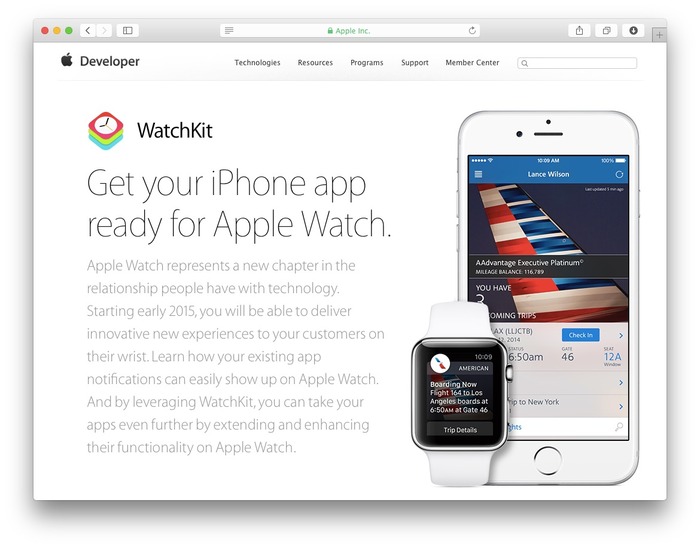 Apple、開発者向けにApple Watch用SDK「WatchKit」を公開。ユーザーインターフェイスガイドやイントロダクションビデオも。