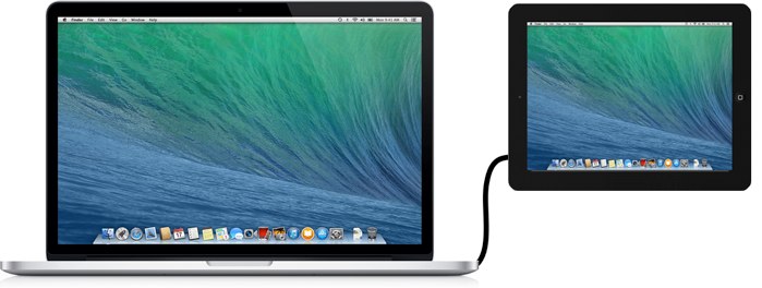 iPad用Retina DisplayにDisplayPort Adapterを付けてiPadのフレームに入れるとMacやPC用のモバイルディスプレイにちょうどいい？