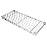 ルミナス ポール径19mm用パーツ 棚板 スチールシェルフ(耐荷重150kg)ワイヤー幅方向 1枚(スリーブ付き) 幅54.5×奥行24.5cm ST5525