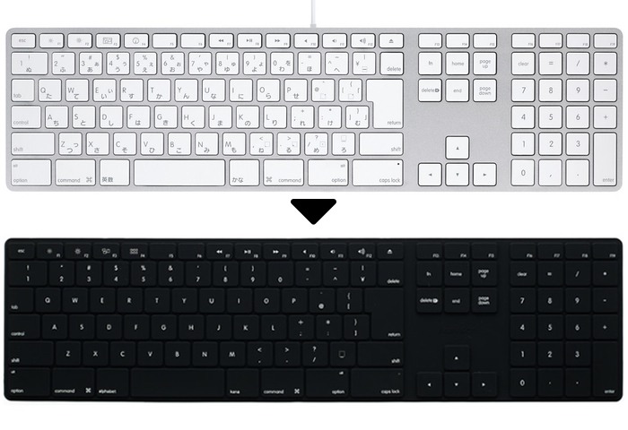 Apple Keyboard（JIS）をかな無印字のUSキーボード風にするキーボードカバーが登場。