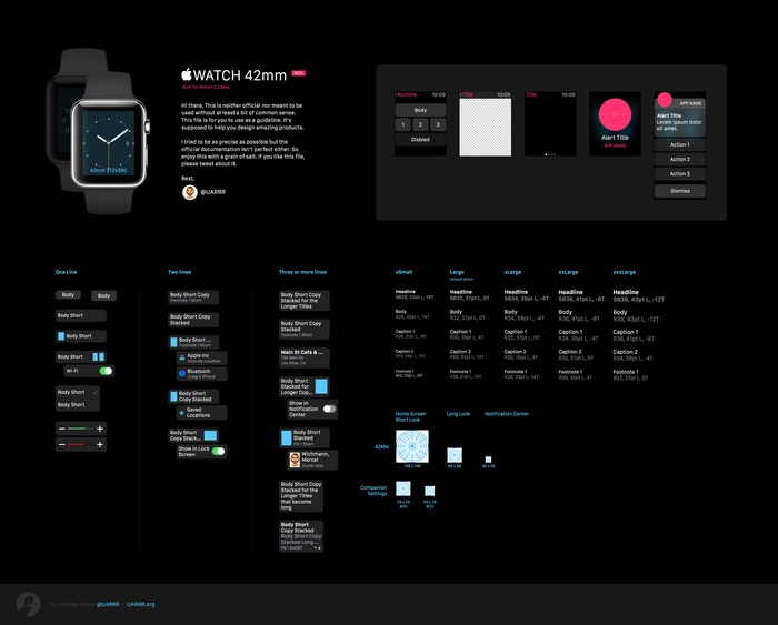 42mm Apple Watch Template by UARRR2