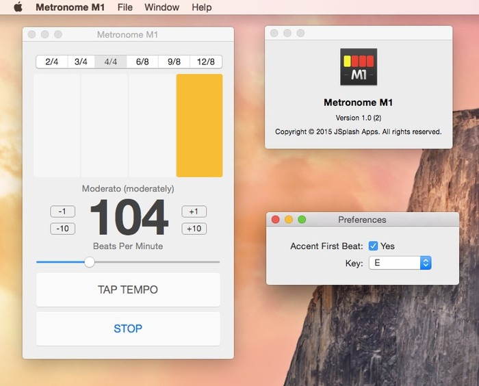 拍子設定や30~300までのBPM設定が可能な無料のMac用メトロノームアプリ「Metronome M1」がリリース。