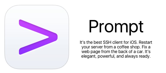 Panic、iOS用ターミナルアプリ「Prompt」をv2.5へアップデート。iPad ProやSplit Viewに対応しいくつかのカラーテーマを追加。