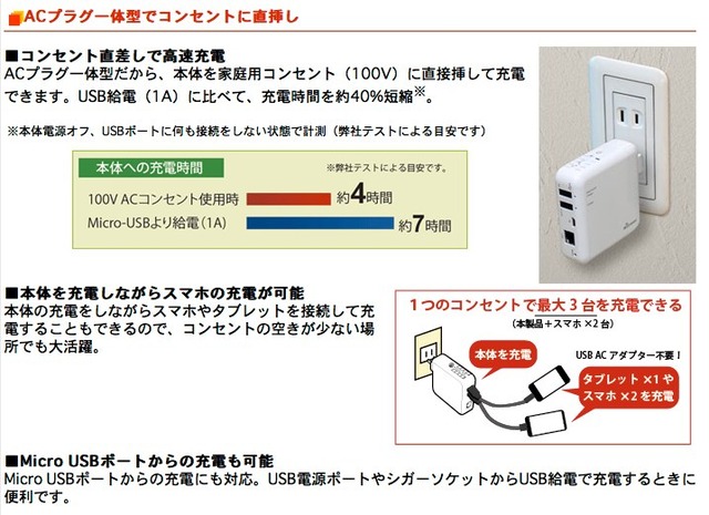 REX-WIFIUSB2-コンセント直差しでタブレットも充電可能