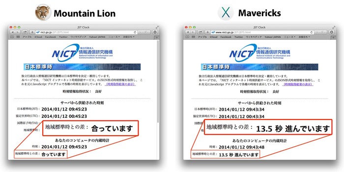 MountainLionとMavericksの時間差-Hero2