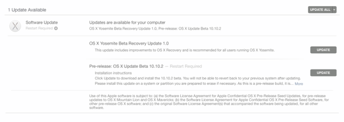 Apple、Wi-FiやMailの不具合に焦点を当てたOS X 10.10.2のPublic Beta「OS X Yosemite 10.10.2 (14C81h)」をリリース。