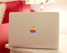 Apple MacBook air 13 対応 レインボー アートステッカー 保護 シール カバー ～一瞬にあなただけの オリジナル に様変わり～