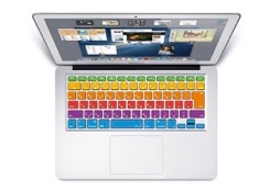 [MS factory/RMC series] 日本語 キーボードカバー (JIS配列) 〈 for MacBook Air 13/Retina 13,15インチ用〉 《RMC オリジナルカラー 》 レインボー カラー RMC-KEY-ARRBW