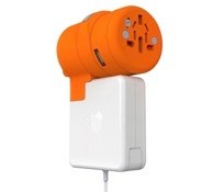 Twist Plus 海外旅行用 世界対応 コンセント マルチ変換アダプタ&amp;12W USB充電器 Macbook Apple Magsafe電源アダプタ対応 (オレンジ)