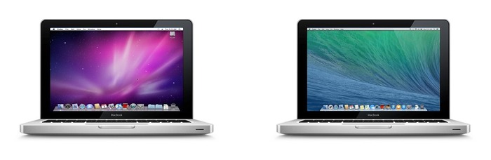 MacBook (13-inch, Aluminum, Late 2008) OS X 10.6 SnowLeopard v.s. OS X 10.9 Mavericks