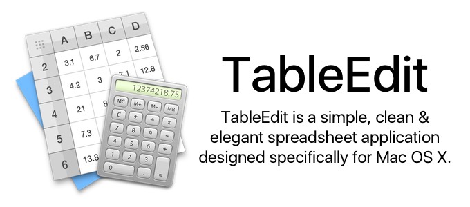 CoreCode、軽量かつシンプルで見やすいMac用表計算アプリ「TableEdit」のBeta版を公開。