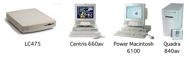 LC475、Centris 660av、PowerMac 6100、Quadra 840av