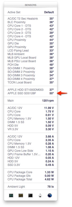 iMac-Late-2013-FusioDriveのSSD温度