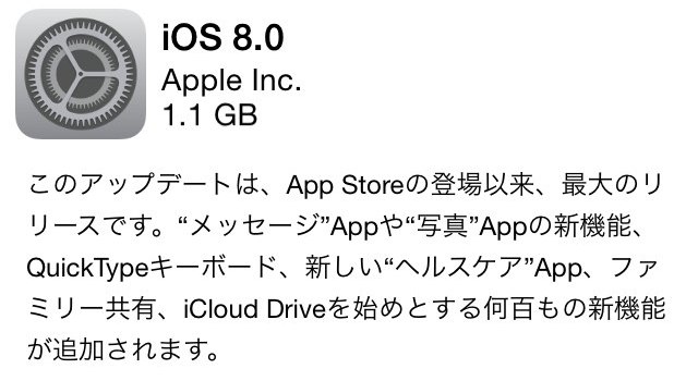 Apple、数百もの新機能が搭載されたiOS 8をリリース。