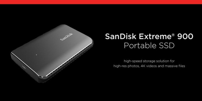 SanDisk、最大1.92TBの容量を持つポータブルSSD「SanDisk Extreme 900 Portable SSD」を発表。USB-Cを採用しUSB 3.1 Gen2に対応。
