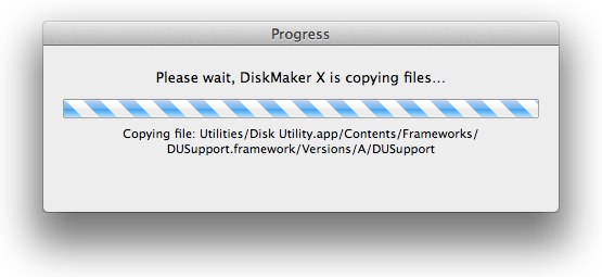 7-DiskMakerXがMavericksのインストールディスクを作成しています3