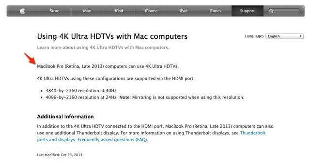 Using 4K Ultra HDTVs with Mac computers