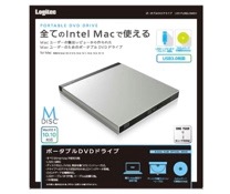 ロジテック(エレコム) DVDディスクドライブ/Mac用/USB3.0/スリム/シルバー