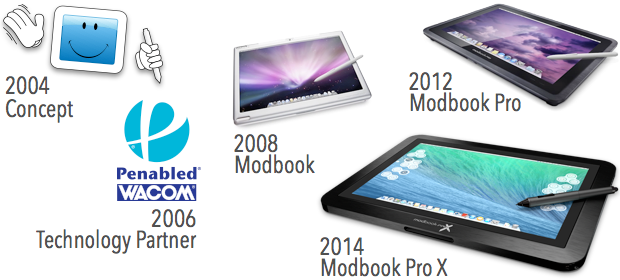 Modbook Inc.、KickstarterでMacBook Pro Retinaディスプレイ 15インチモデルをタッチセンサー付きタブレットに改造する「Modbook Pro X」プロジェクトを開始。