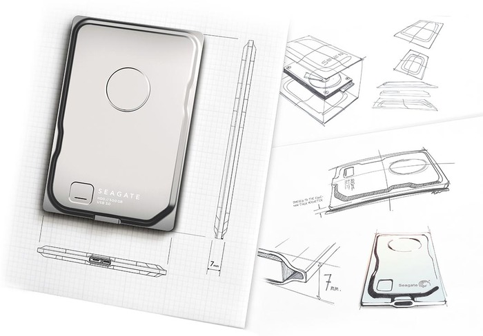 Seagate、USB 3.0に対応しiPhone 6と同程度の厚さ7mm、容量500GBのポータブルHDD「Seagate Seven ポータブル・ドライブ」を発表。