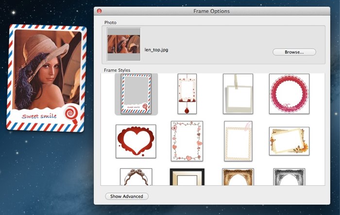 Mac デスクトップ上にフォトフレームを表示できるアプリ Desktop Frame が無料セール中 pl Ch
